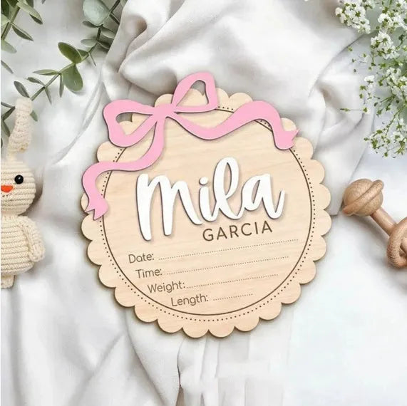 Wooden baby room decoration photo props ornaments with customised name in two sizes for nursery decor