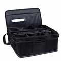 Black Oxford cloth car storage box with 33cm square dimensions for vehicle boot organisation