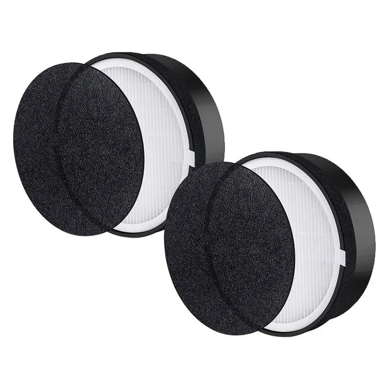 Levoit LV-H132 replacement air purifier filter set with filter screen and cotton, dimensions 19cm by 19cm by 6.3cm