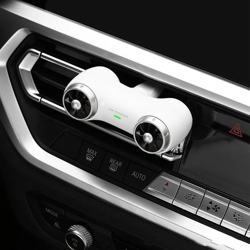 Black car anion purifier with compact design for vehicle mounting with Type-C cable