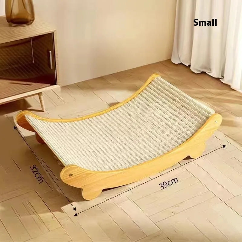 Sisal cat scratch board with 30cm by 45cm natural fibre scratching surface in pastoral style design