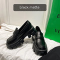 British-style wide-fit loafers with patent leather upper and 2.5cm rubber sole in matte or glossy finish