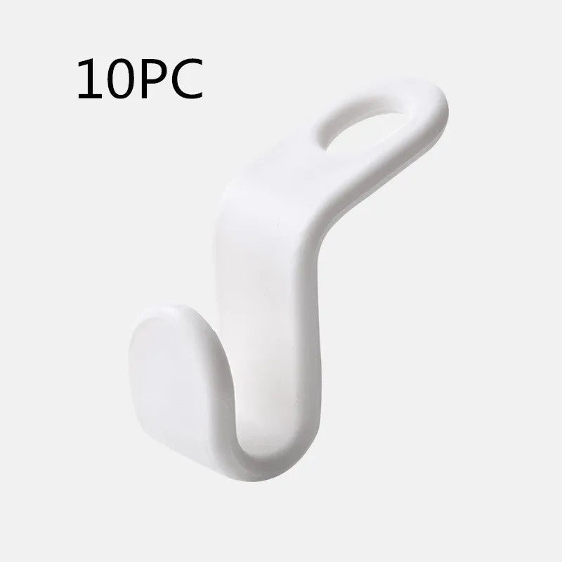 Plastic stack hanger connector hook, 6*2cm, PP, for wardrobe space saving and clothes organisation
