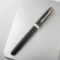 Stainless steel ball pen with 0.5mm tip in various colours including black gold clip and matte black.