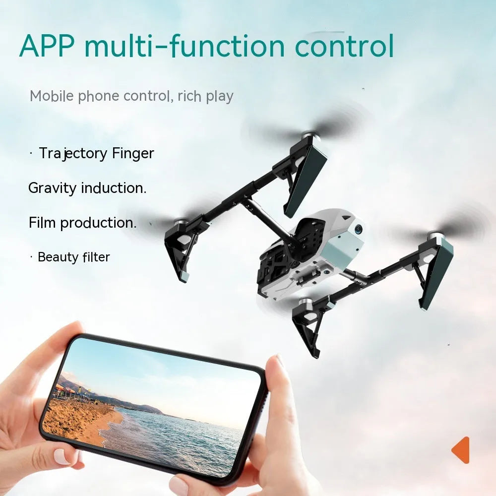 KS66 UAV drone with aluminium alloy brushless motor in white or black with camera