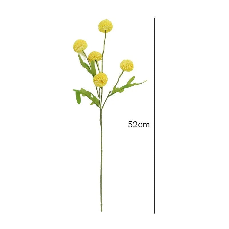 Five-head dandelion chrysanthemum silk flower ornament in multiple colour options