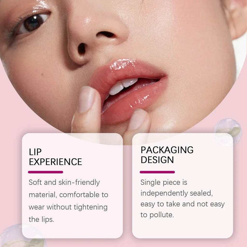 Silicone lip nursing adhesive bandage for moisturising lip care measuring 8cm by 12cm