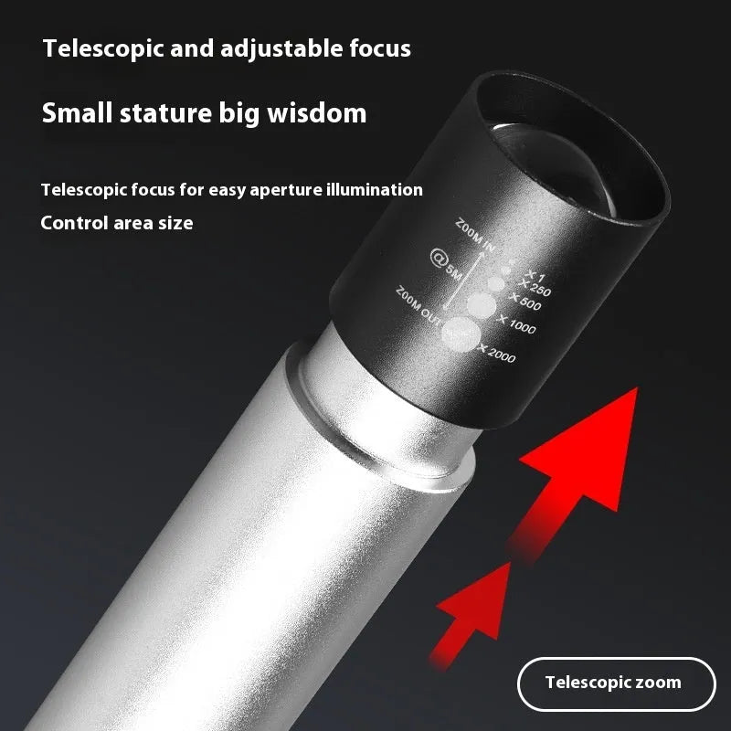 Black and silver portable red light mosquito repellent lamp with USB charging cable