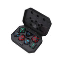 LED dice set with seven plastic electronic light up dice for party board games and tabletop play