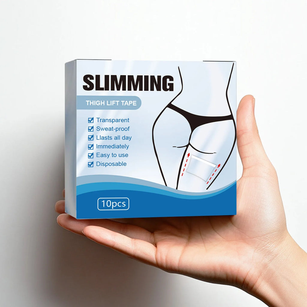 Box of 10 square 12 cm body slimming adhesive patches for the navel.