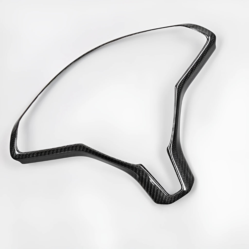 Tesla Model S steering wheel decorative frame in carbon fibre colour finish
