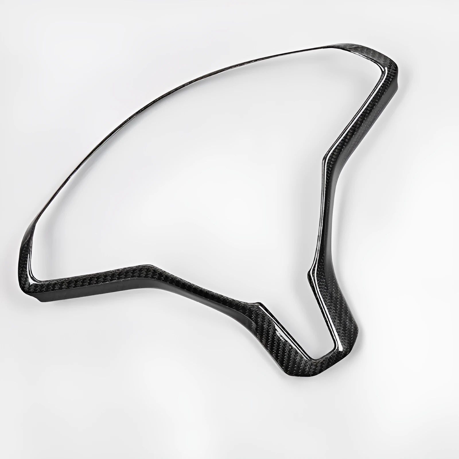 Tesla Model S steering wheel decorative frame in carbon fibre colour finish