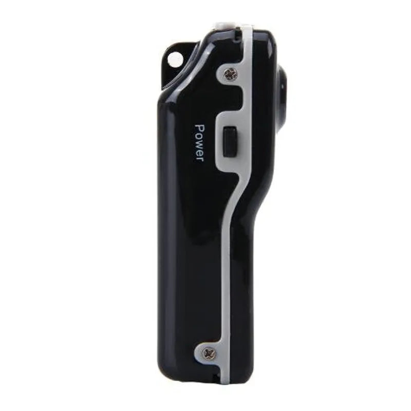 Black mini action camera with USB port for outdoor sports recording