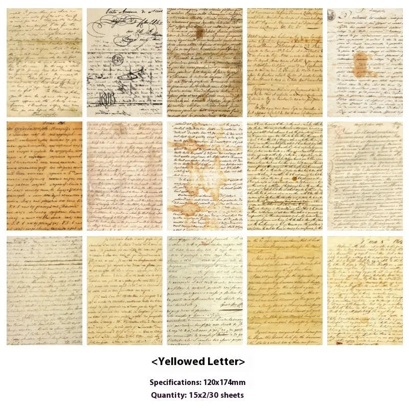Classical Letters Retro Literary Notebook showing A5 hardcover with vintage design, open to blank 120gsm pages