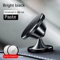 Shiny black magnetic car phone holder with dashboard adhesive mount and universal smartphone compatibility