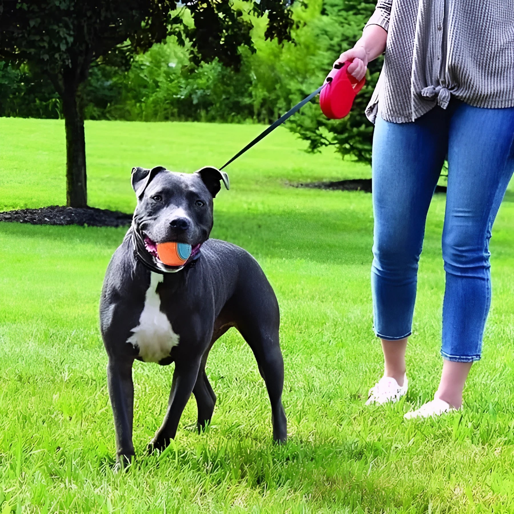 TPR rubber dog training ball with sound core in multicolour options including luminous variants