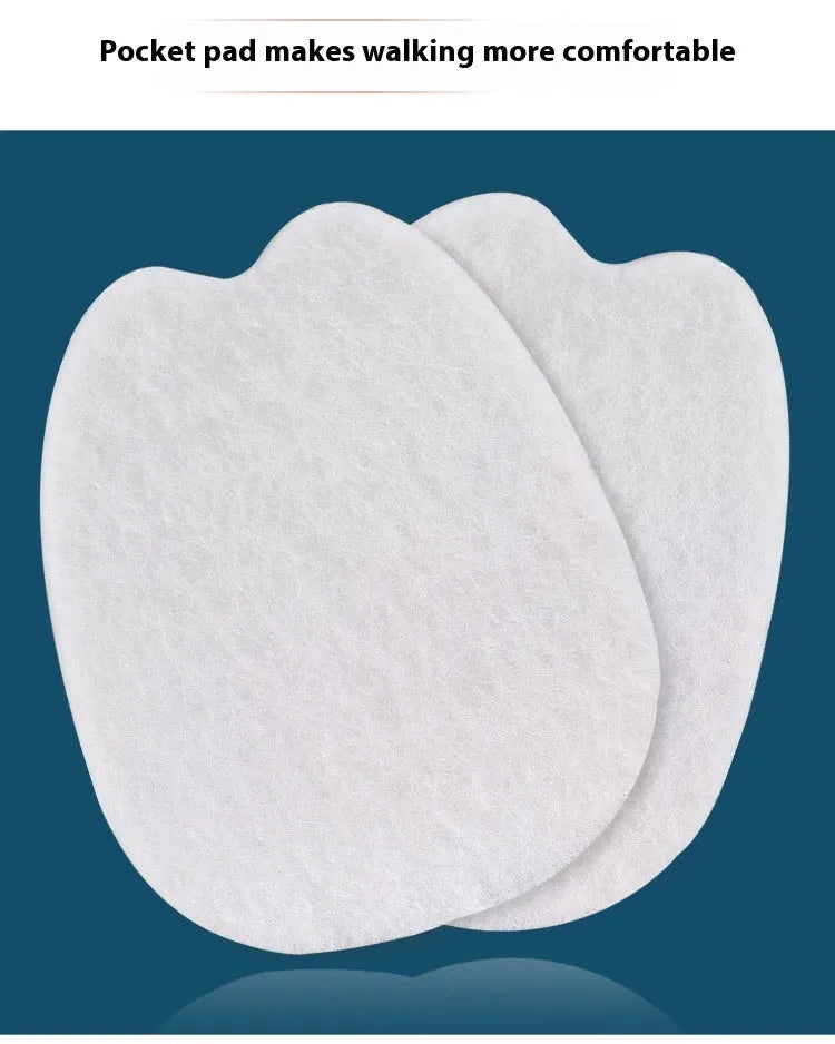 White thin felt tongue stickers for shoe comfort and anti-wear protection