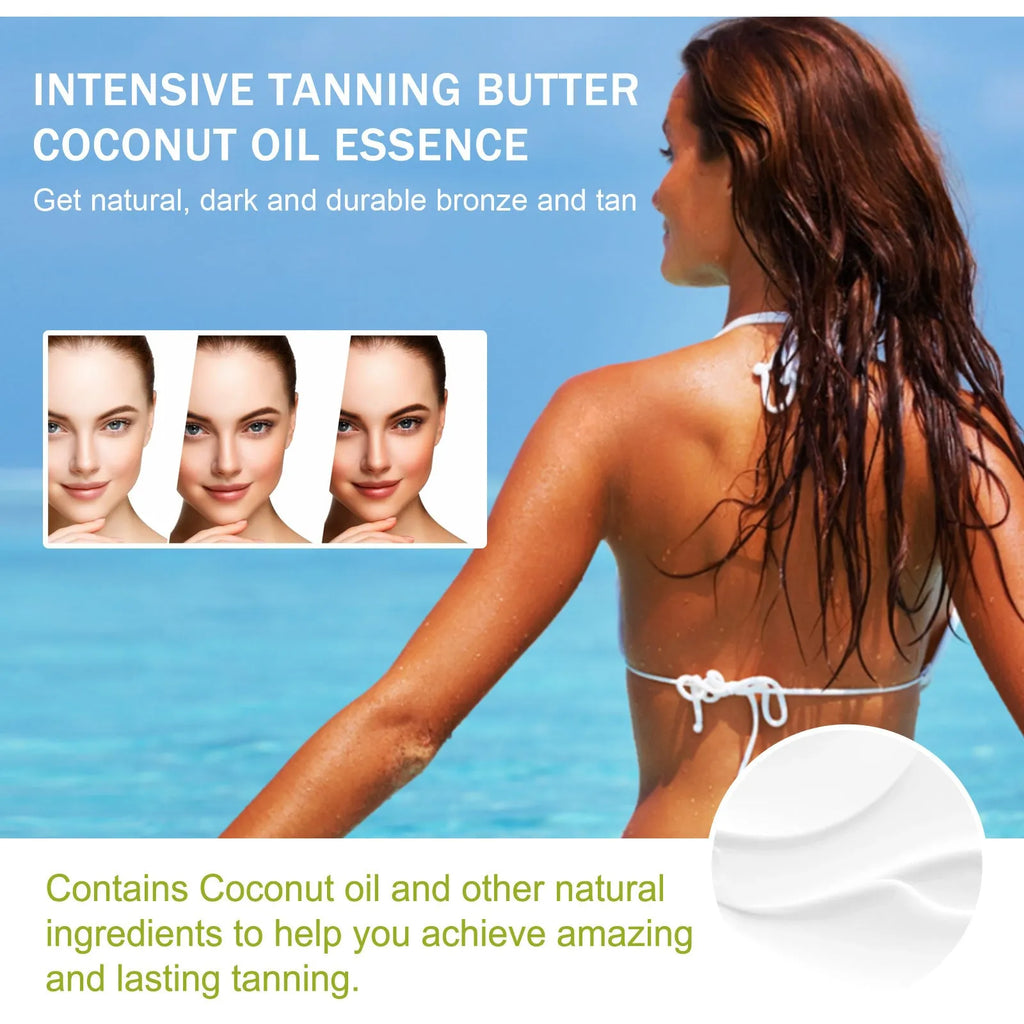 Coconut Help Black Frost Even Help Outdoor skin tanning cream tub, 100g size.
