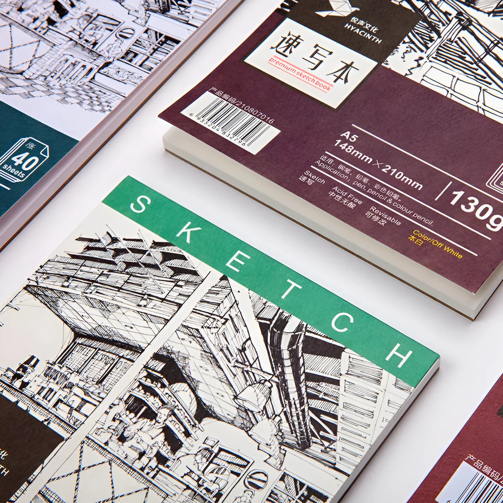 A4 artist sketch book with vertical coil binding and blank drawing paper