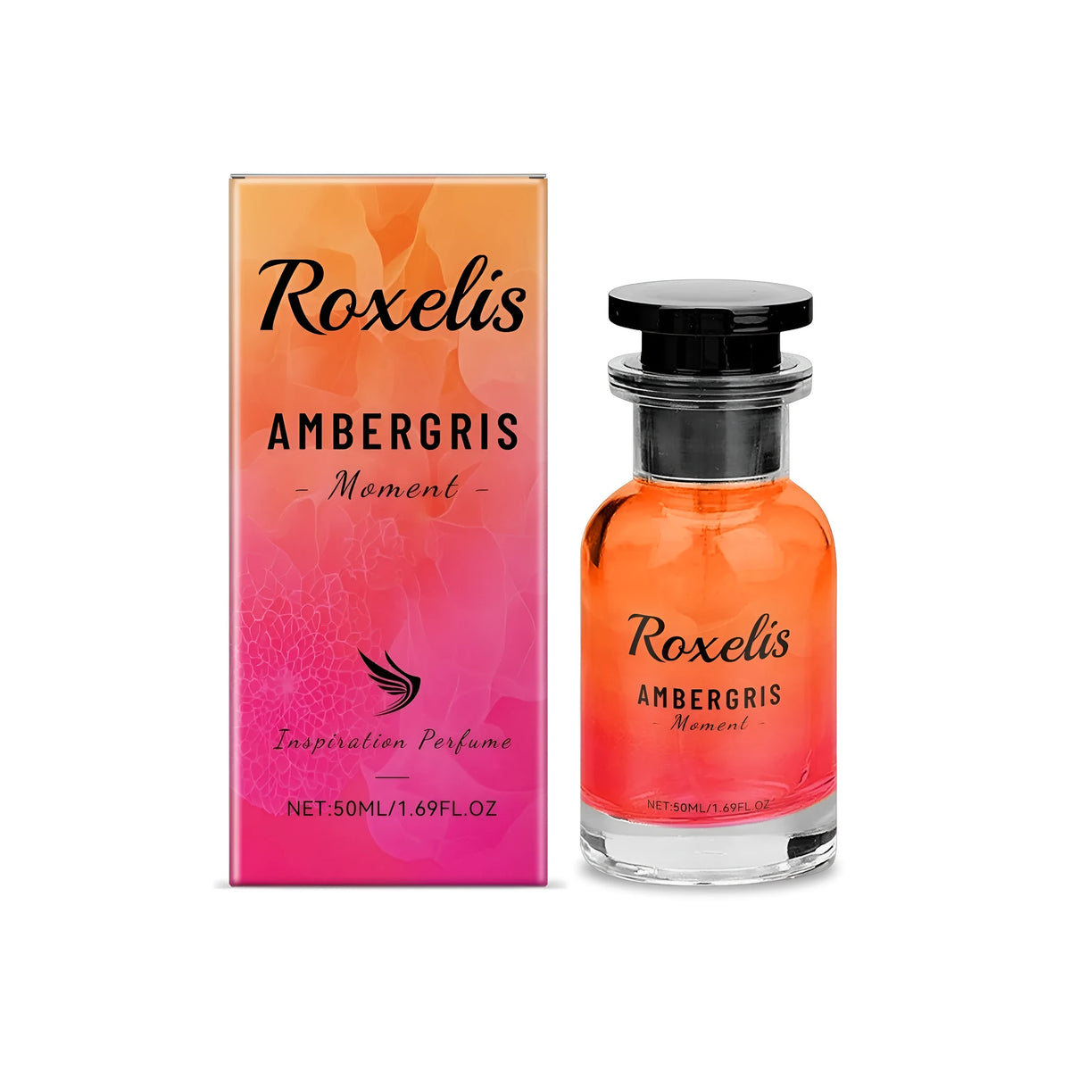 Inspiration Perfume 50ml bottle, 4.4x10.4cm, with lavender, patchouli and muscone ingredients