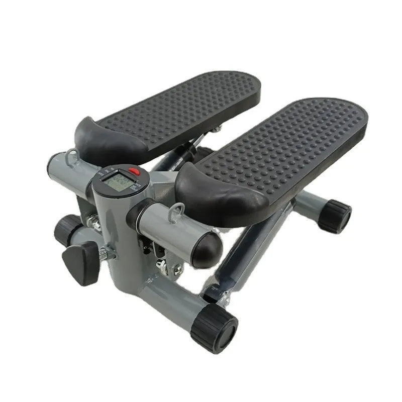 Silver grey hydraulic waist slimming pedal machine for home fitness