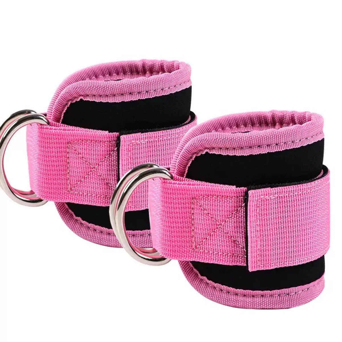 Rubber double ring ankle strap in black, pink, red, sky blue, purple and sapphire blue for running and fitness