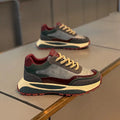 Retro lace-up platform shoes with a thick sole and round toe in synthetic leather.