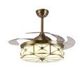 42 inch gold silent fan light with invisible blades and remote control