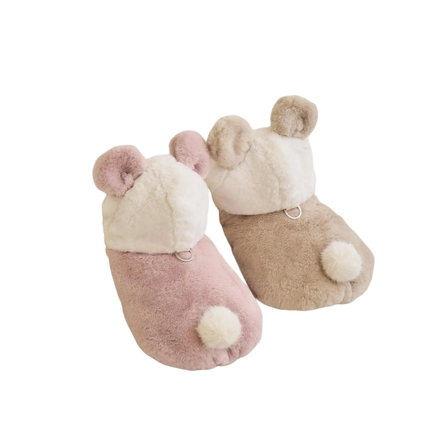 Light pink polyester warm coat for small dog or cat on hanger with size tags