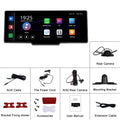 10.26-inch car DVR display unit with three-way camera system showing rear view footage on screen