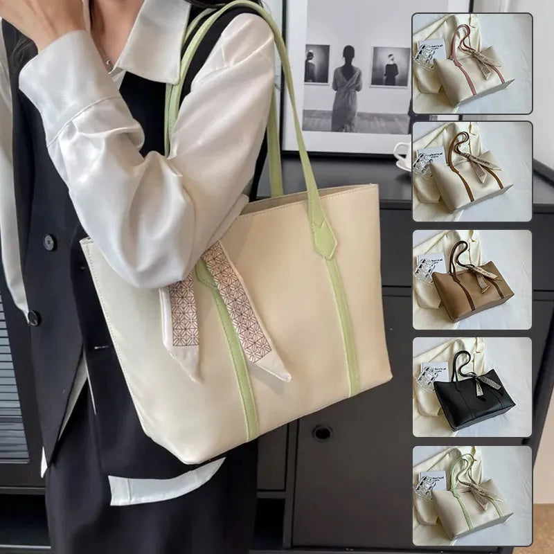 Soft tote bag with crossbody strap showing internal zipper compartment and khaki colour option