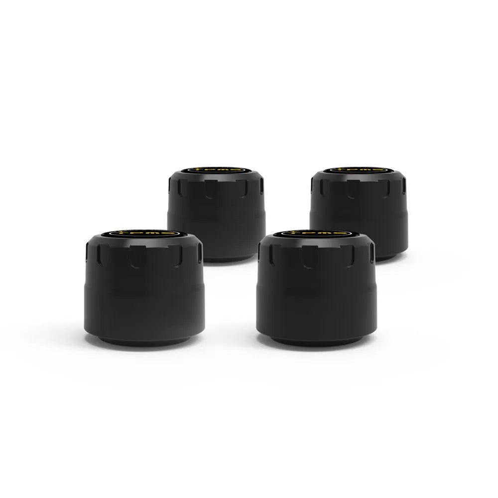 Bluetooth tyre pressure monitor sensors with wrench and anti-theft screws, black colour, 21.8mm size