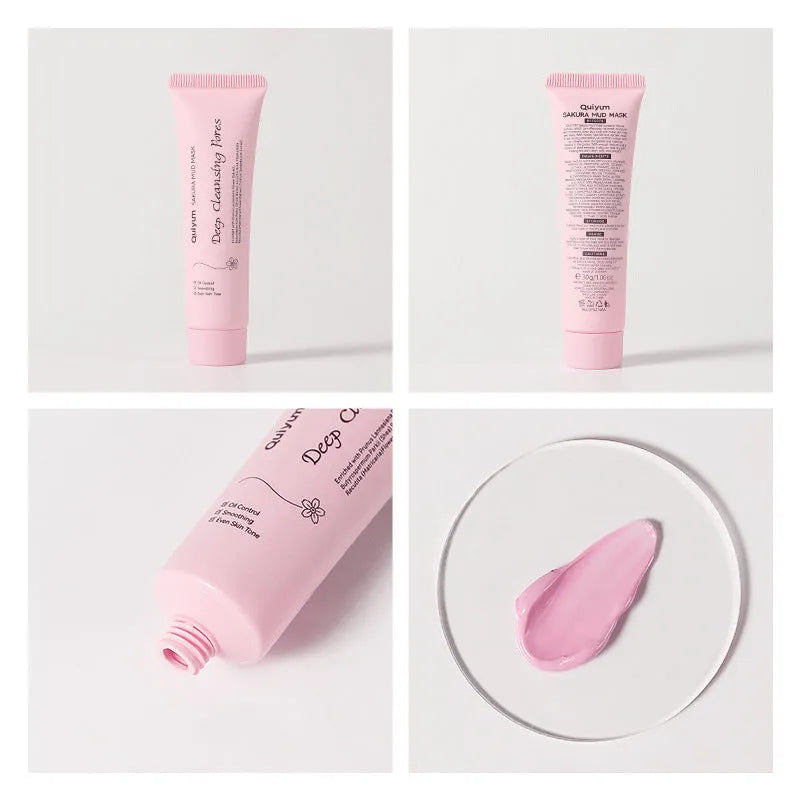 Cherry blossom mud mask 30g facial treatment product showing packaging