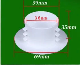 Plastic air conditioning wall hole cover and sealing kit with multiple cap sizes