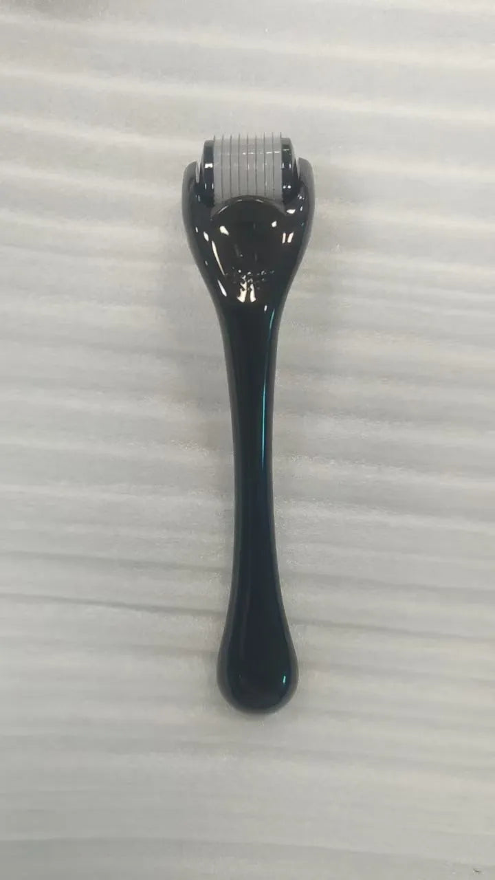 540 micro needle roller with PC handle and coloured wheel showing needle configuration for skin treatment