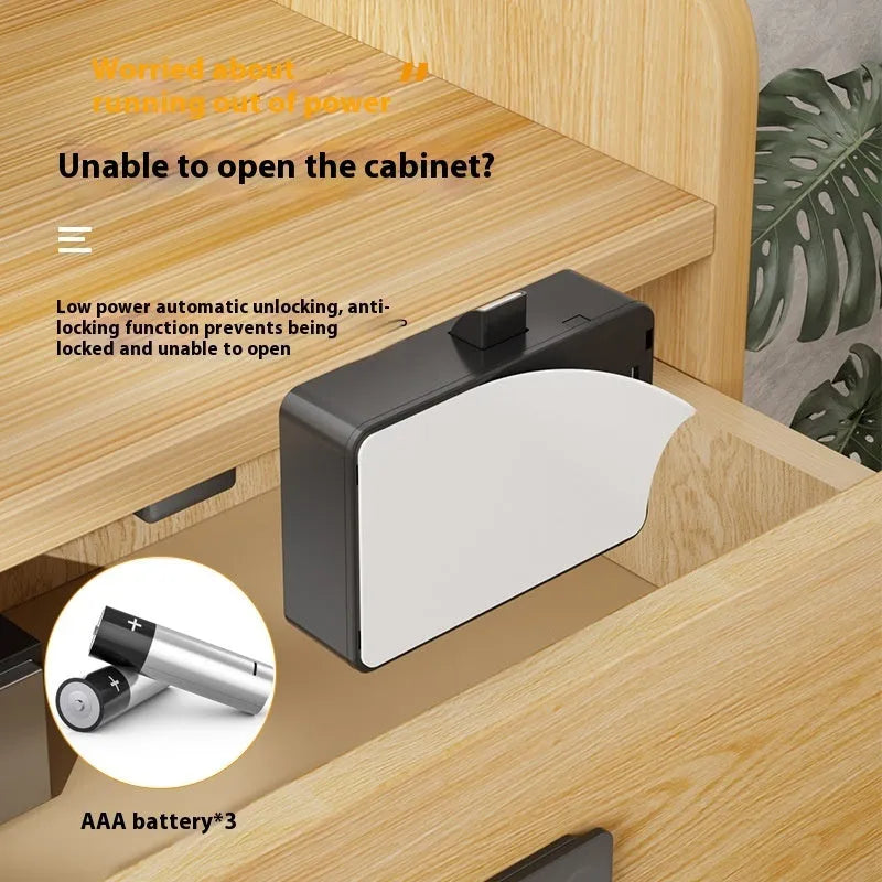 F079 invisible lock for drawers and wardrobes with no-punch installation and key