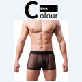 Men's thin invisible breathable boxers in six colours with quick-dry polyester fabric