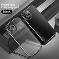 Frosted TPU mobile phone case for iPhone in multiple colour options showing straight-edge design.