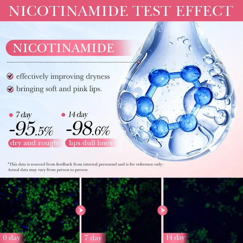 Ceramide nicotinamide vitamin C lip moisturising mask in 10g packaging