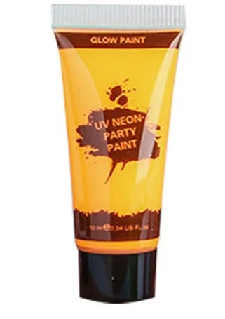 25ml tubes of neon face and body paint in six colours: red, yellow, green, purple, orange, pink