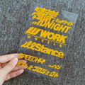 Reflective motorcycle bumper sticker measuring 16x11cm in Bay Shore 1 design with seven colour options