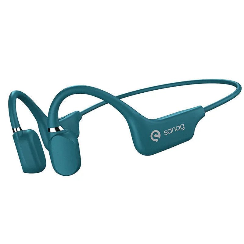 Bone conduction Bluetooth headset in hanging neck design with wireless sensor for sports running