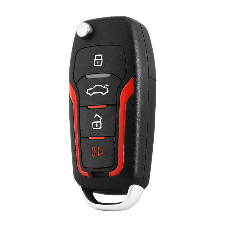 Red and frosted black car alarm system with remote controls for 3000m vehicle security