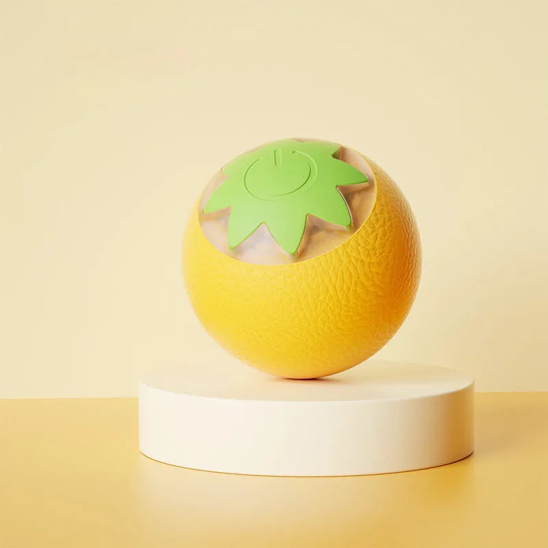 Small green automatic rolling ball pet toy for dogs and cats with flashing lights