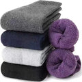 Unisex wool cashmere blend thermal tube socks in middle calf length showing solid colour pattern