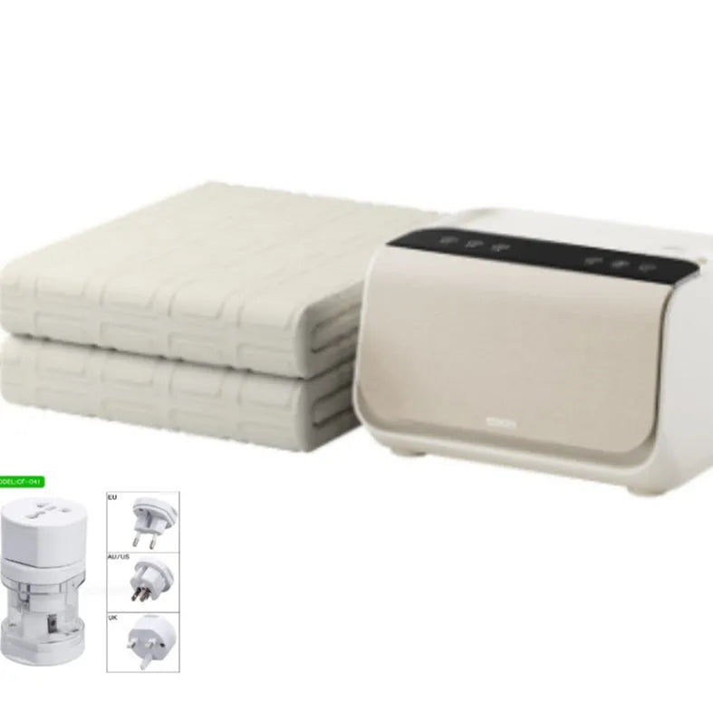Aideng plumbing electric blanket with water circulation system showing smart host and plush fabric surface