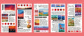 Landscape painting paper sticker pack showing 20 pieces at 60x120mm size with multiple colour options
