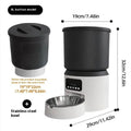 4L smart pet feeder with programmable timer and optional camera for remote monitoring of cats and dogs