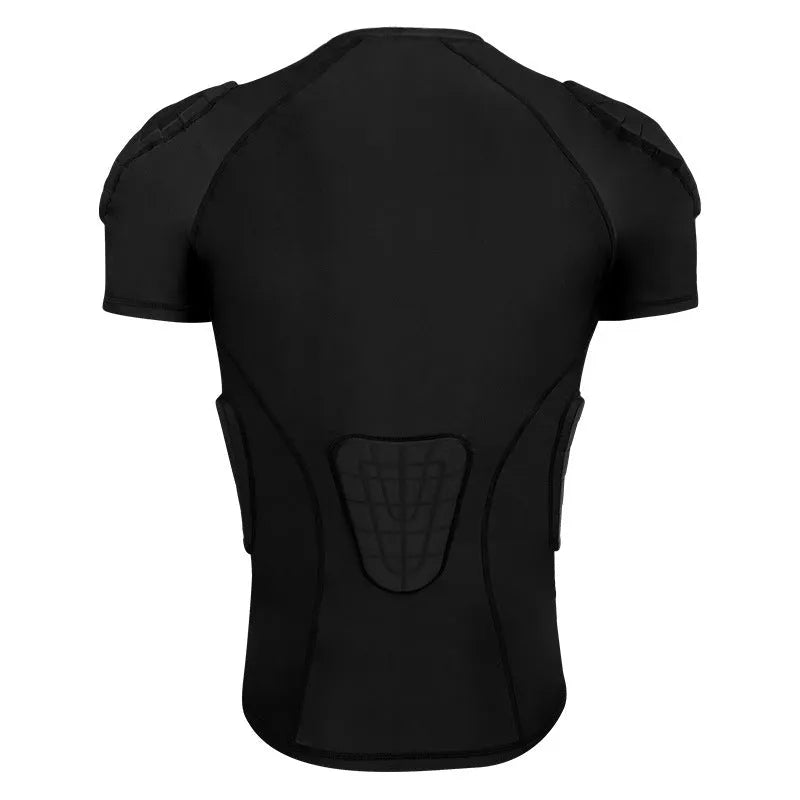 Men's Lycra short-sleeved anti-collision sports T-shirt for football and basketball, sizes M to XXL, A short sleeve