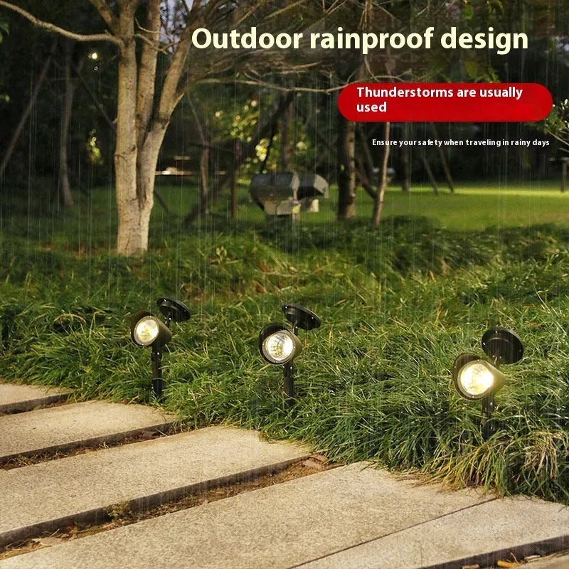 Solar lawn spotlight 4LED outdoor garden light 177x100mm for courtyard lawn decoration